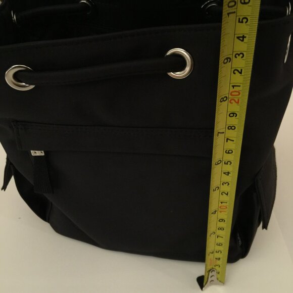 ESPRIT VINTAGE Authentic Nylon Backpack NEW with TAGS - Black - Picture 10 of 16